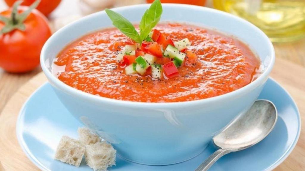 Bol de gazpacho.