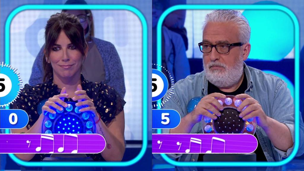 Irene Junquera y Leo Harlem en anteriores visitas a 'Pasapalabra'.