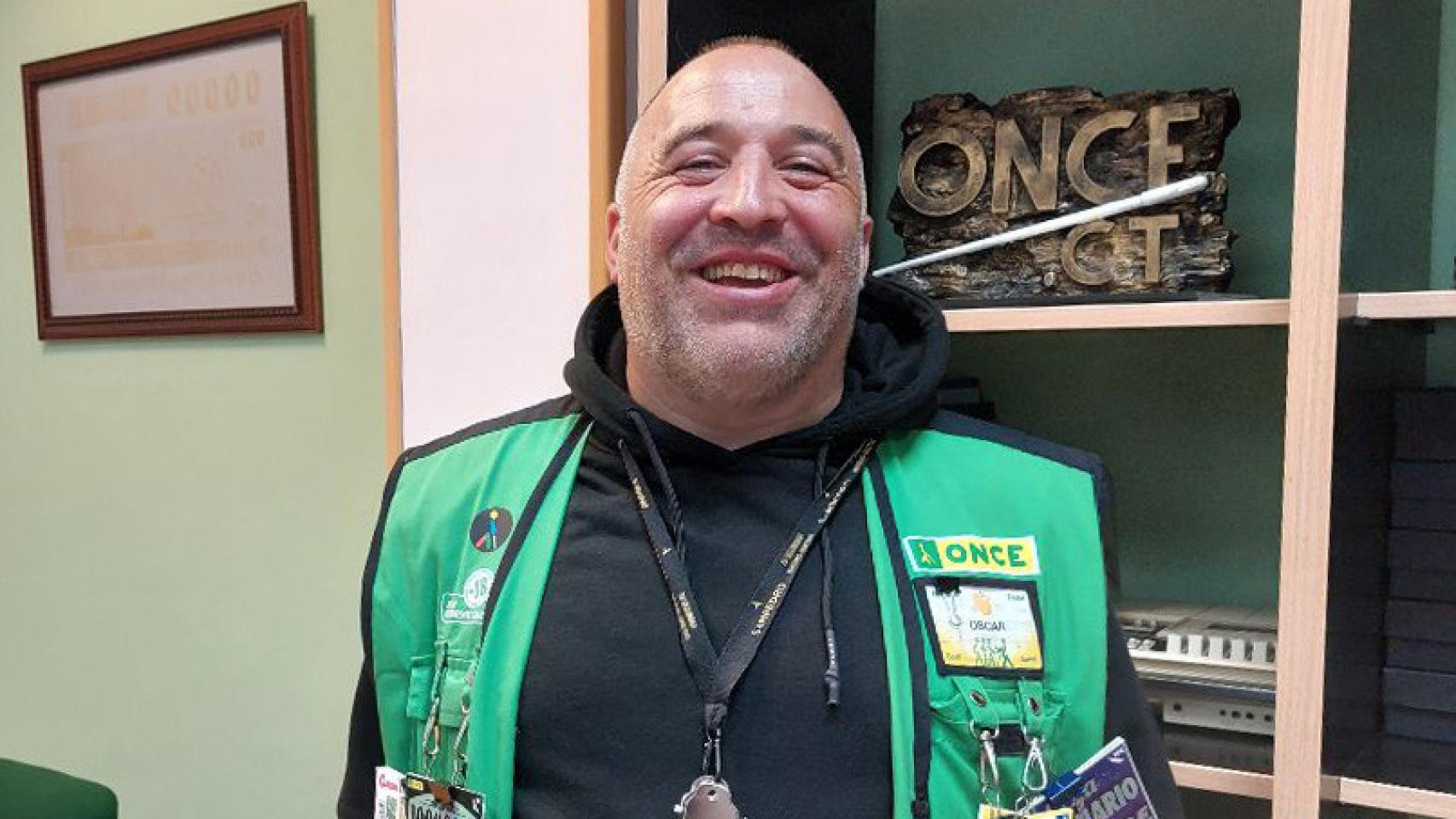 Óscar Martín del Teso, vendedor del cupón premiado