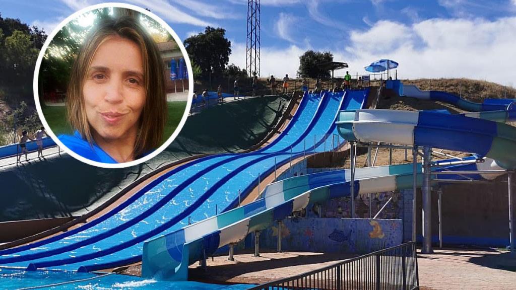 Laura, a la izquierda,  y el Complejo Acuático Gran Florida de Castronuño