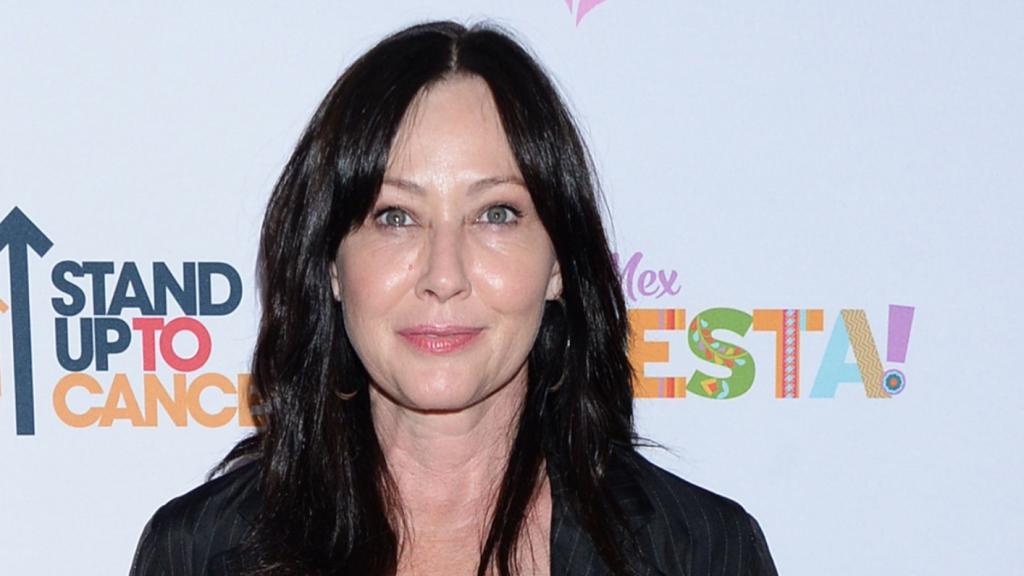 La actriz Shannen Doherty en Farrah Fawcett Foundation Tex-Mex Party en Beverly Hills, Estados Unidos.