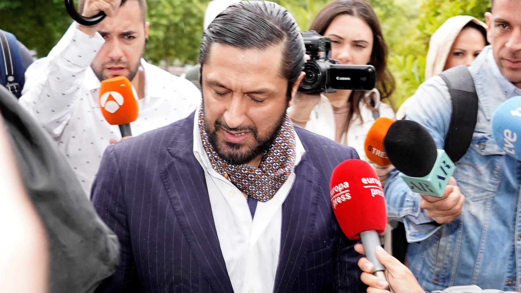 Rafael Amargo, a su llegada a la Audiencia Provincial de Madrid.