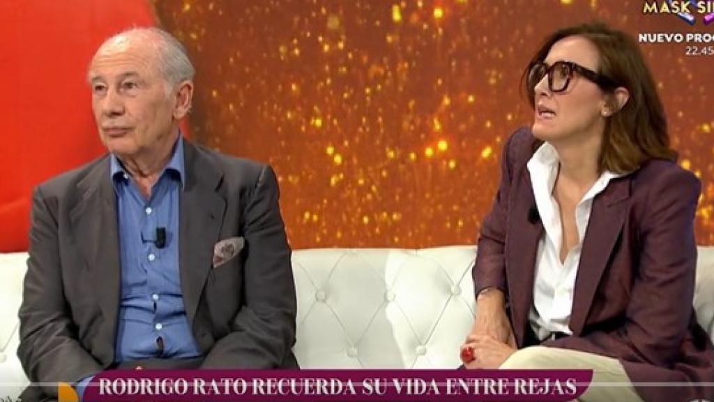 Rodrigo Rato y Alicia González, en una entrevista con Sonsoles Ónega.