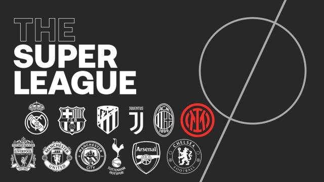 Los escudos de los clubes fundadores de la Superliga.