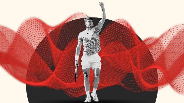 Carlos Alcaraz, en un fotomontaje