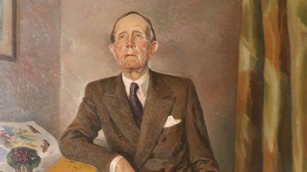 Detalle del retrato encargado por el empresario Francisco Navarro, natural de Monóvar, el pueblo del escritor, al pintor Genaro Lahuerta. La cómoda en la que se apoya aparece descrita en 'Antonio Azorín'. El cuadro se conserva en el Museo Casa Azorín de Monóvar (Alicante)