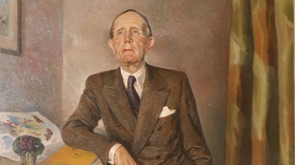 Azorín en el retrato del pintor Genaro Lahuerta