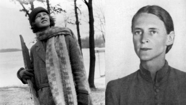 A la izquierda, Mildred Harnack durante su época de estudiante en Milwaukee (EEUU). A la derecha, Harnack ya como parte de la resistencia en Berlín.