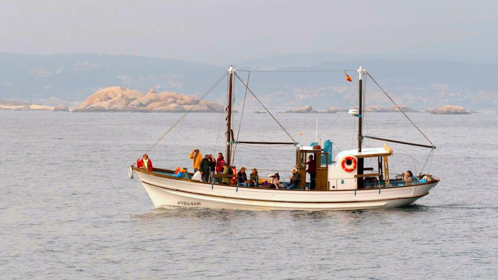 El Chasula en la ría de Arousa.