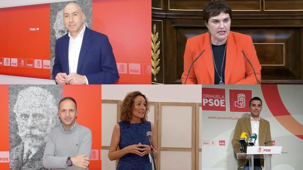 De arriba a abajo: Alejandro Soler, Patricia Blanquer, Lazaro Azorín, Maria José Adsuar  y Antonio Zapata.