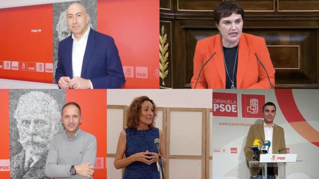 De arriba a abajo: Alejandro Soler, Patricia Blanquer, Lazaro Azorín, Maria José Adsuar  y Antonio Zapata.