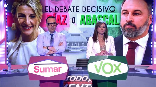'Todo es mentira' propone un debate cara a cara entre Yolanda Díaz (Sumar) y Santiago Abascal (Vox)
