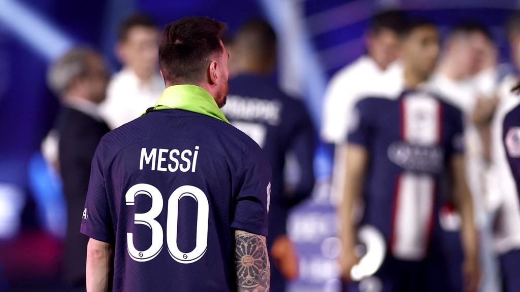 Leo Messi, en su despedida del PSG