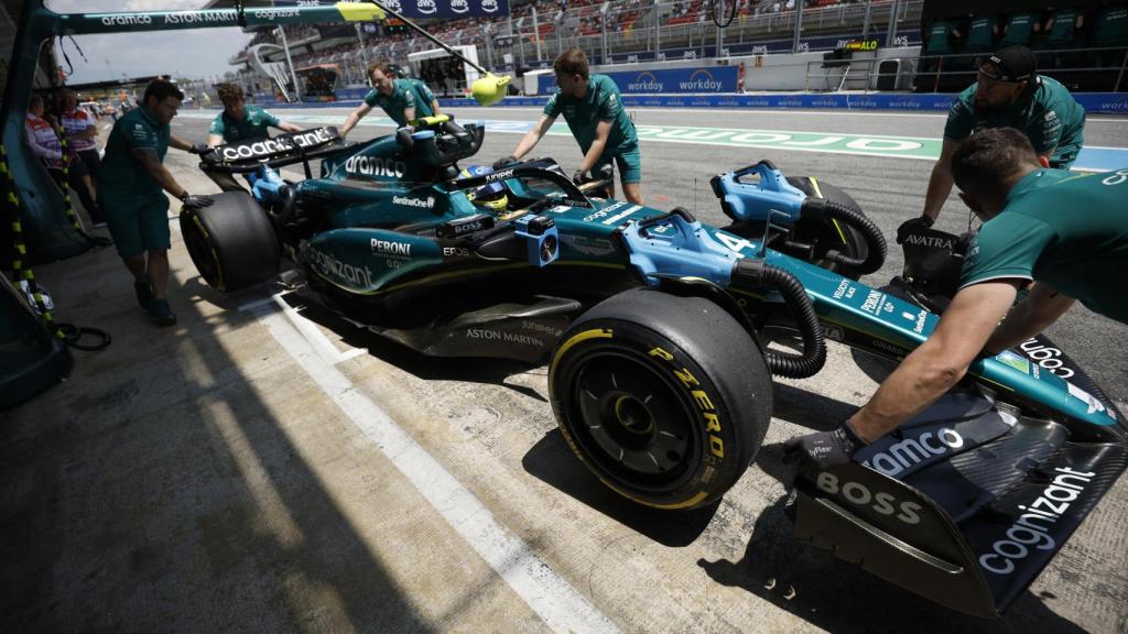 Fernando Alonso, durante el Gran Premio de España 2023
