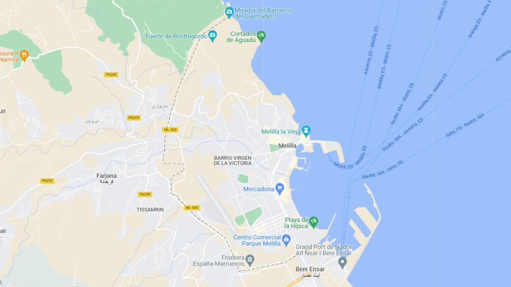 Melilla en Google Maps