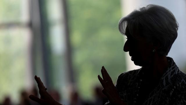 La presidenta del Banco Central Europeo (BCE), Christine Lagarde, durante la celebración del 25 aniversario de la institución.