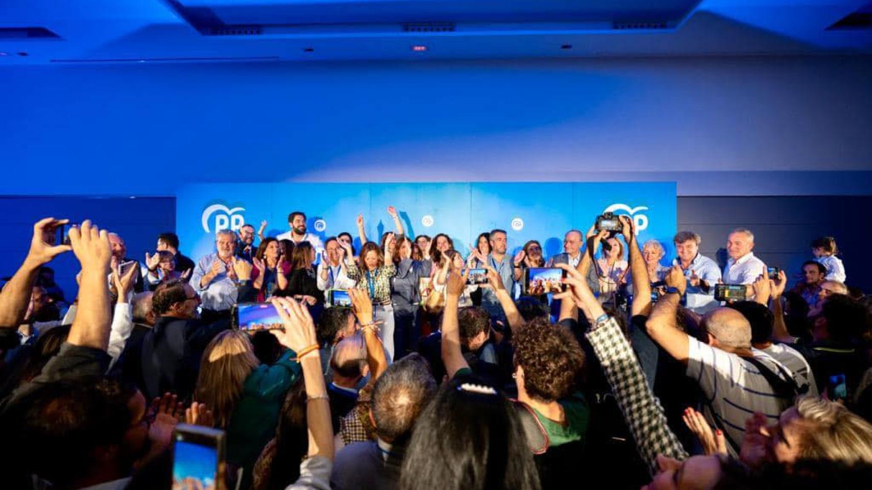 Imagen de la victoria del PP en las pasadas elecciones municipales en Málaga capital.