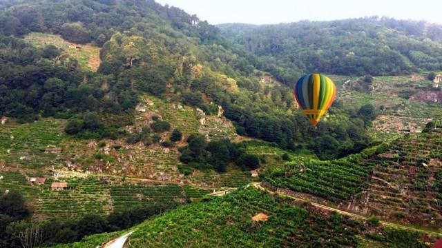 Experiencia en globo en la Ribeira Sacra, Galicia.