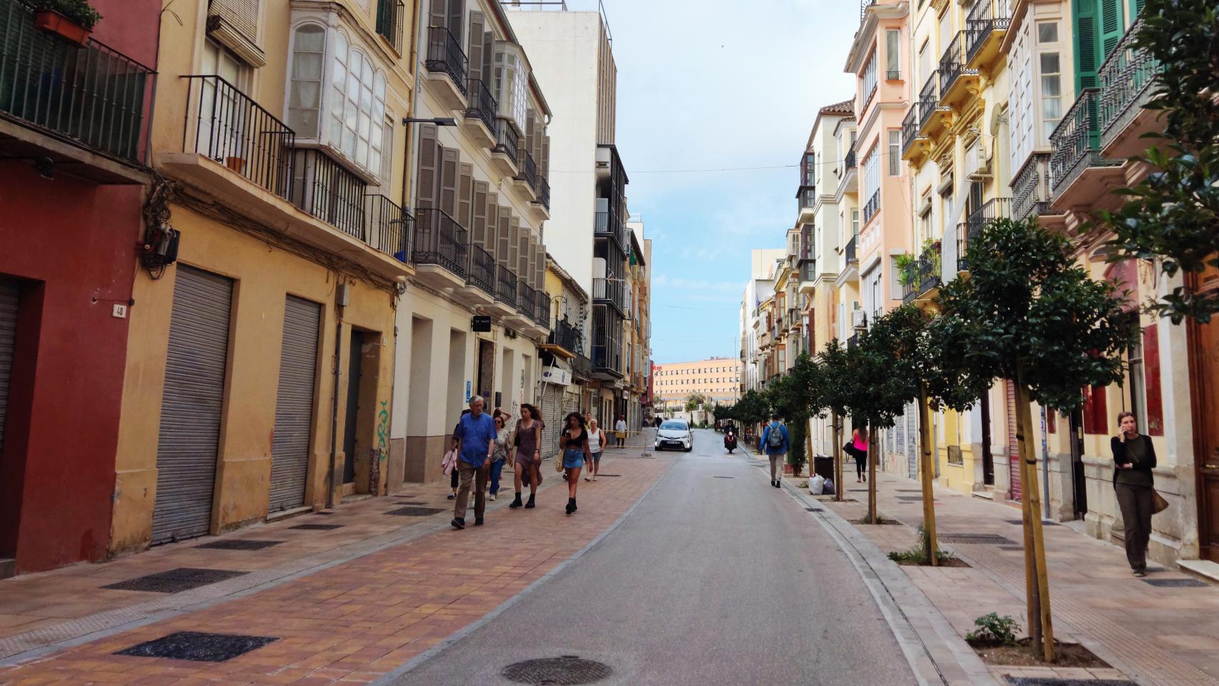 Parte de la calle Carretería ya terminada y abierta.
