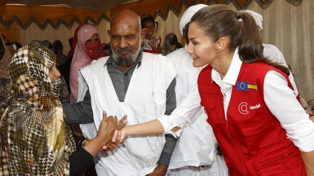 La reina Letizia durante su viaje de cooperación a Mauritania, el pasado 2022.