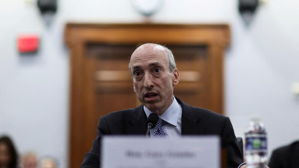 El presidente de la Comisión de Bolsa y Valores (SEC, por sus siglas en inglés), Gary Gensler, durante una comparecencia en el Capitolio.