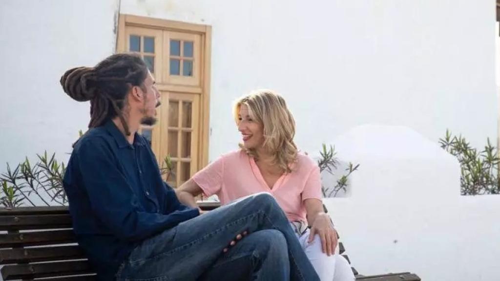 Alberto Rodríguez y Yolanda Díaz en Telde, Gran Canaria.