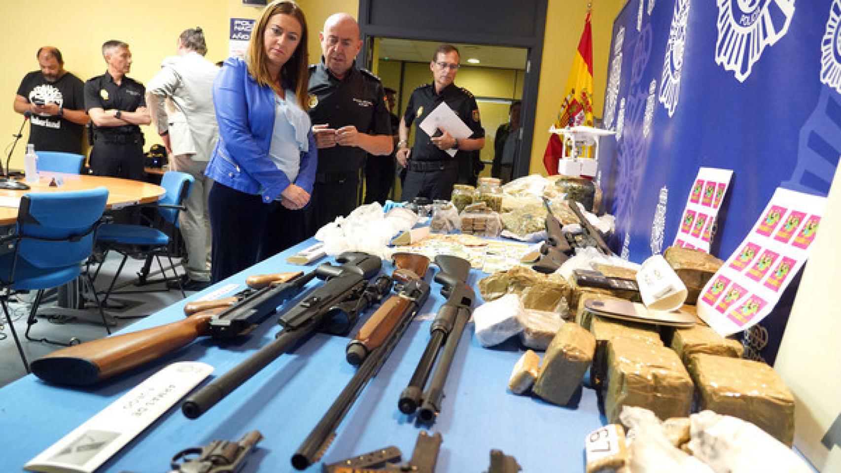 Imagen de parte del material intervenido