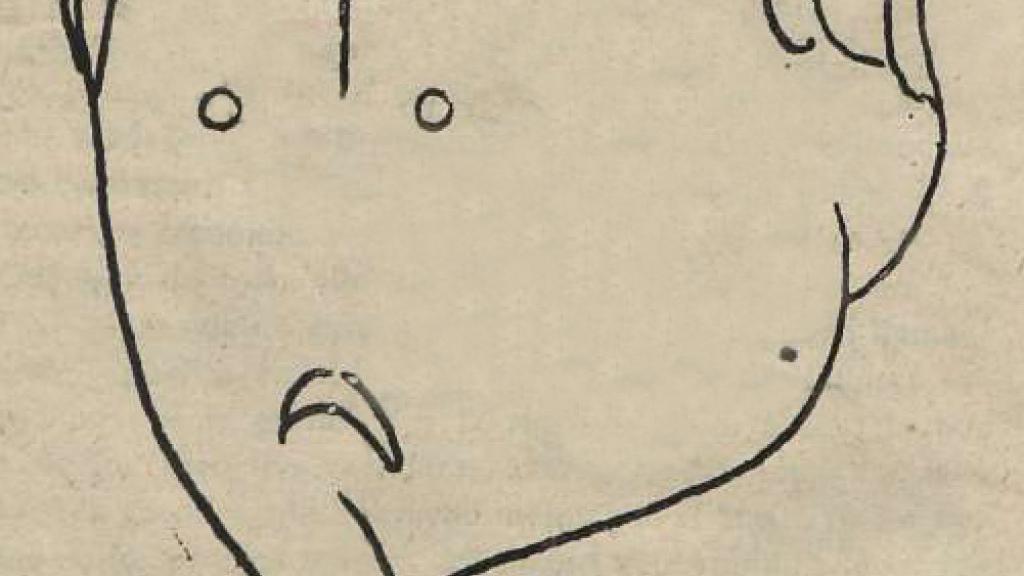 Un detalle de la caricatura de Azorín a cargo de Bagaría en la revista 'España' (1915)