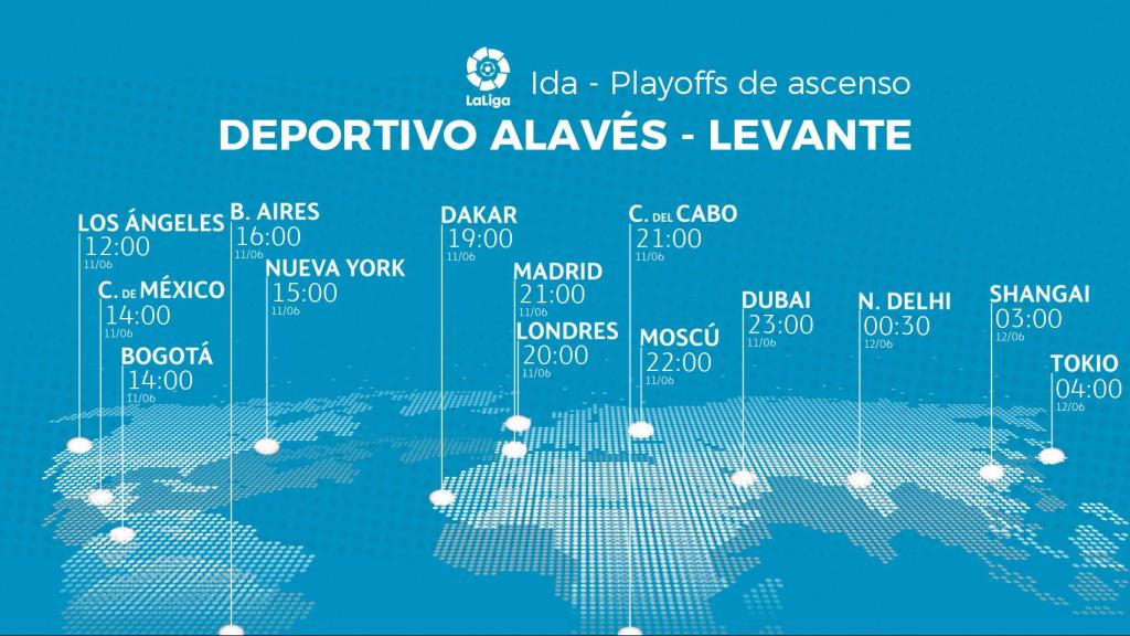 Horario del Alavés - Levante
