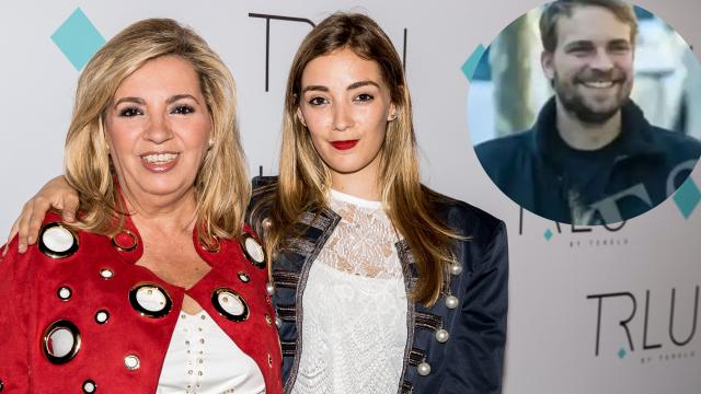 Carmen Borrego junto a sus hijos, José María y Carmen Rosa, en un montaje de EL ESPAÑOL.