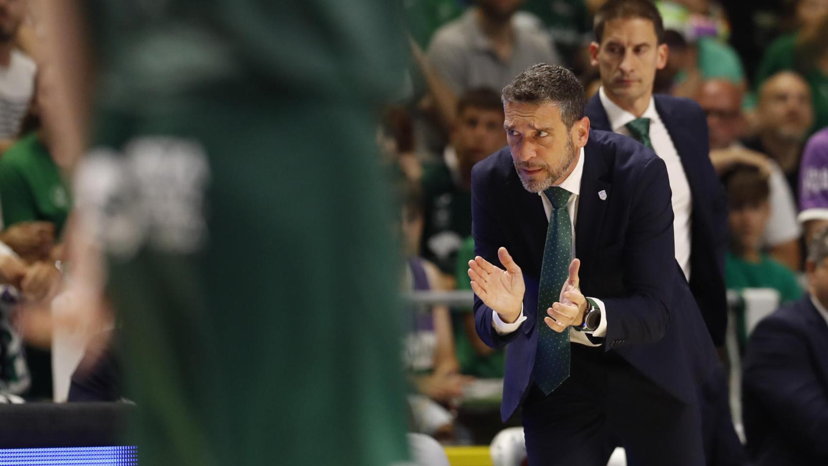 Ibon Navarro durante el Unicaja vs. Barcelona