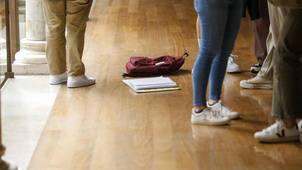 Momentos previos al segundo examen de la jornada en el campus de San Pedro Mártir (Toledo)
