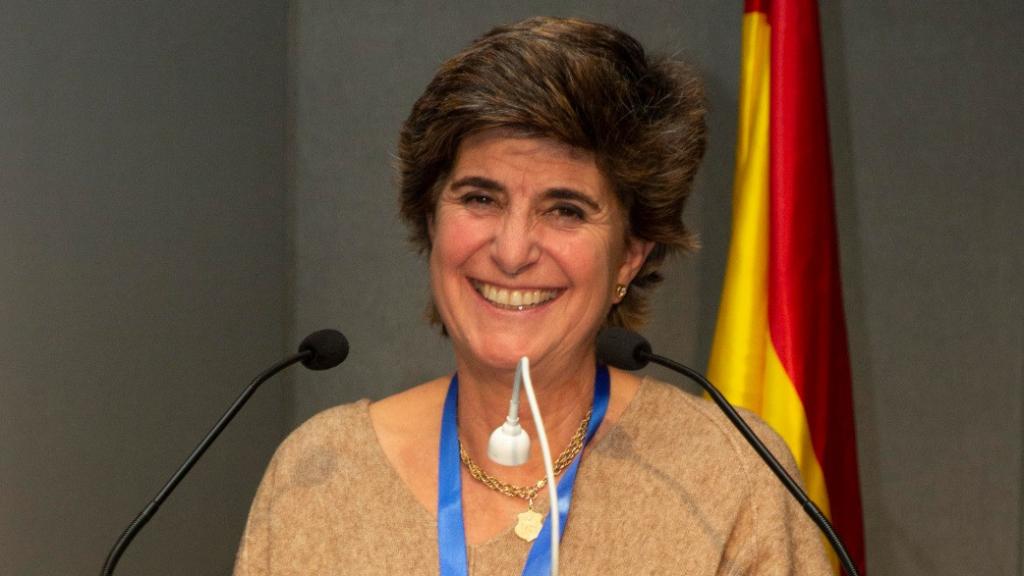 María San Gil, en un acto de NEOS.