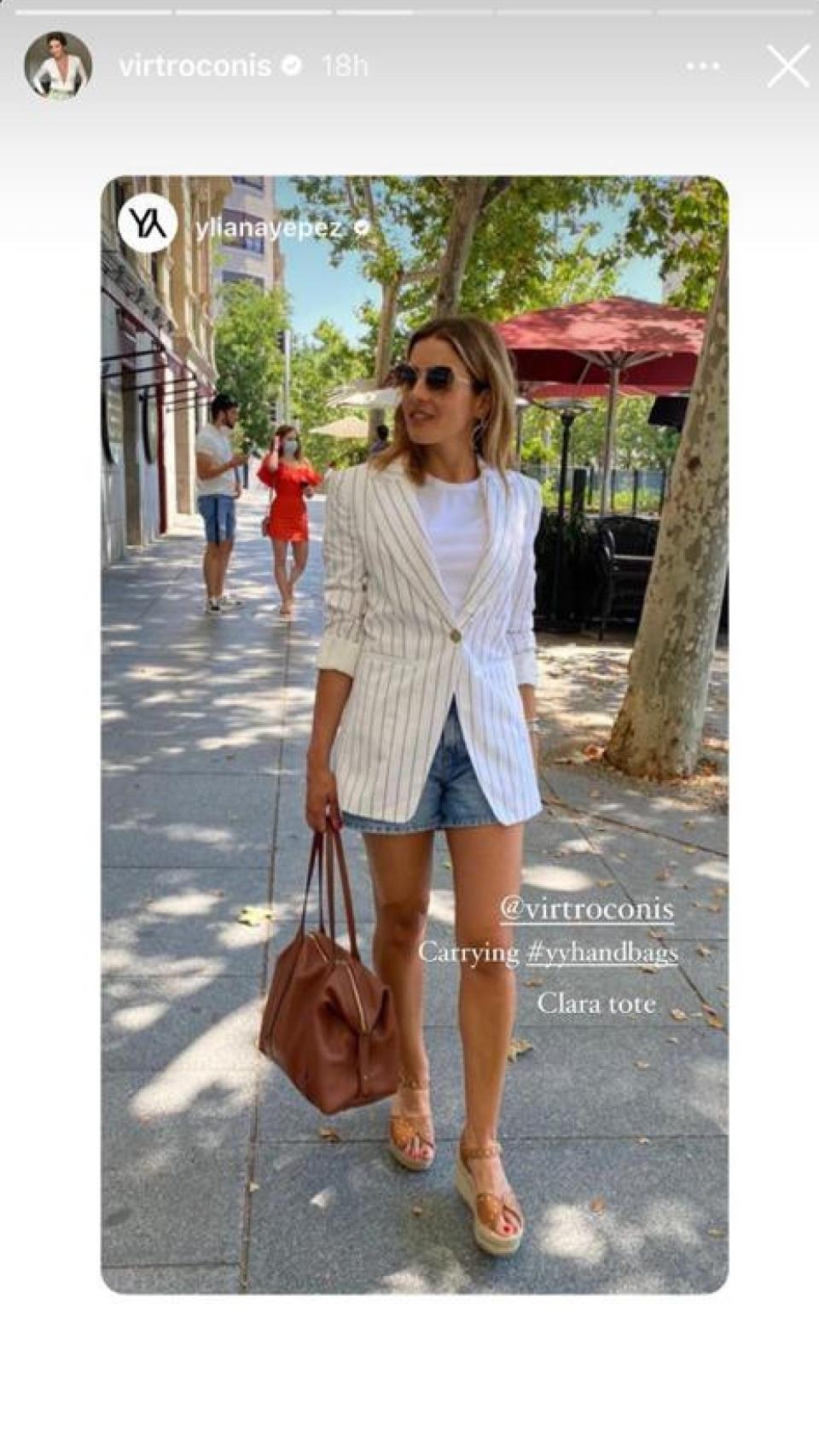 Virginia Troconis con el 'Clara tote' de Yliana Yépez.
