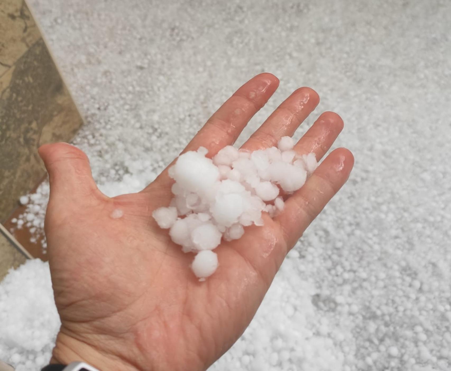 Granizada en Seseña (Toledo). Foto: EL ESPAÑOL - EL DIGITAL CLM.