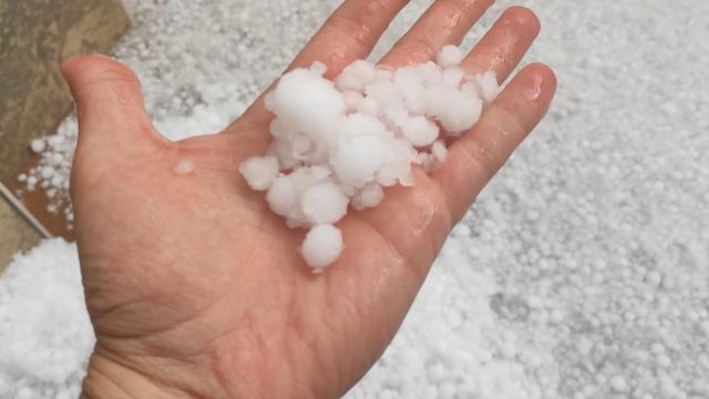 Imagen de archivo de una granizada en Seseña (Toledo).