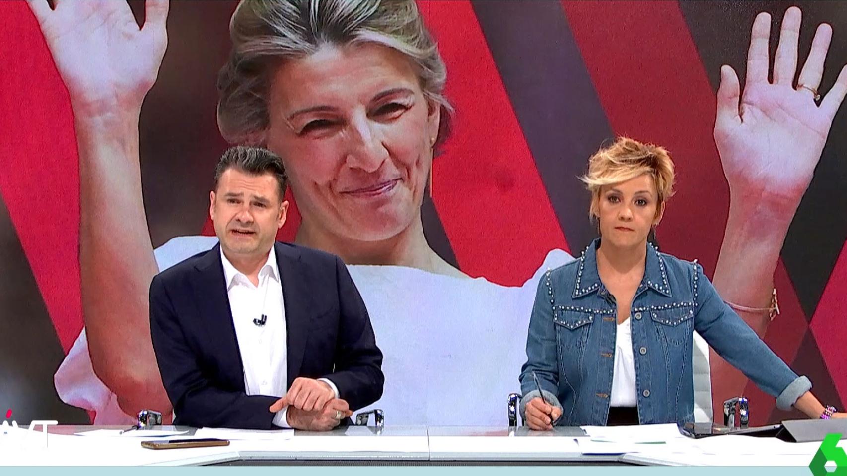 Cristina Pardo e Iñaki López en ‘Más vale tarde’.