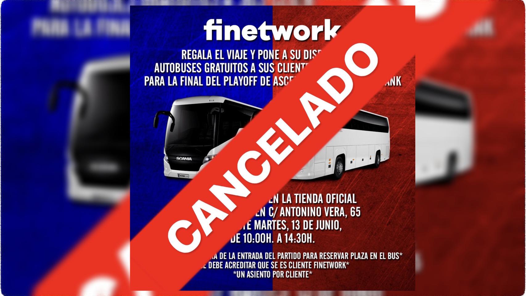 El anuncio de cancelación en el Twitter del club.