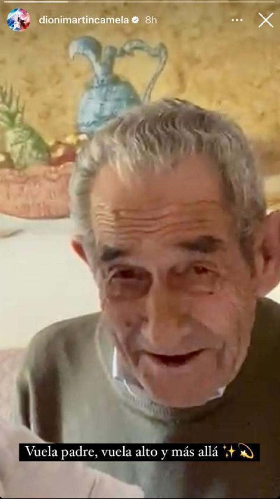 La emotiva despedida de Dioni Martín a su padre.