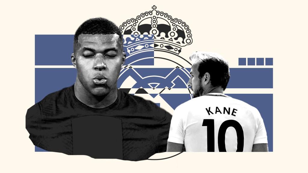 Kylian Mbappé y Harry Kane, en un fotomontaje