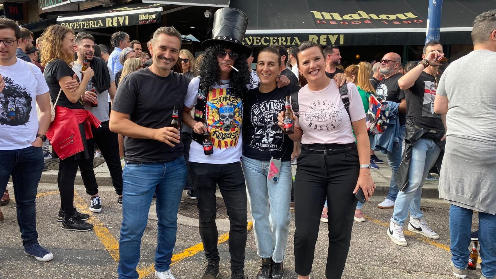 Alfonso, David, Marta y Cristina, de Moaña.
