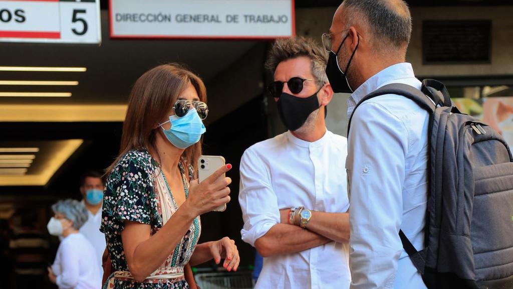 Gema López y David Valldeperas, junto a Oscar Cornejo, en una imagen de archivo.