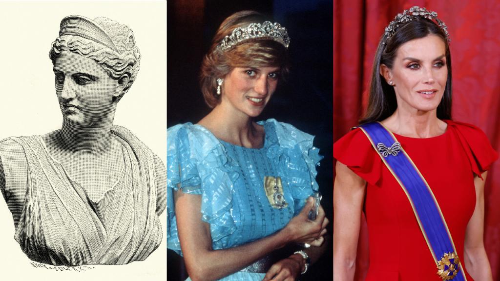 Retrato de Artemis, Lady Di y la reina Letizia.