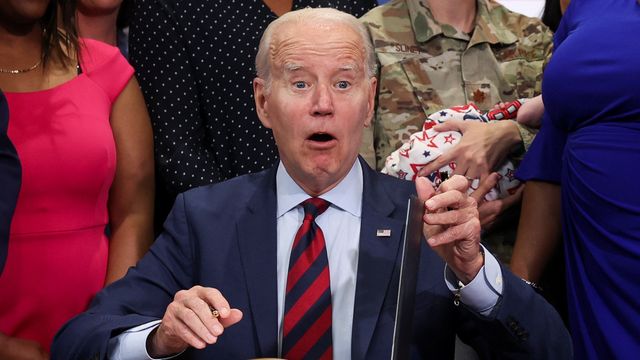 El presidente de Estados Unidos, Joe Biden, durante un acto en Virginia del Norte.