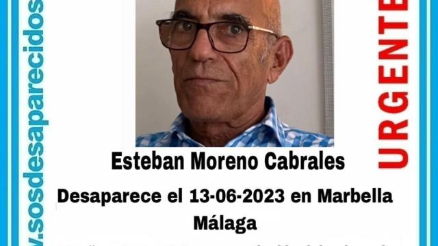 Imagen del aviso con la desaparición.