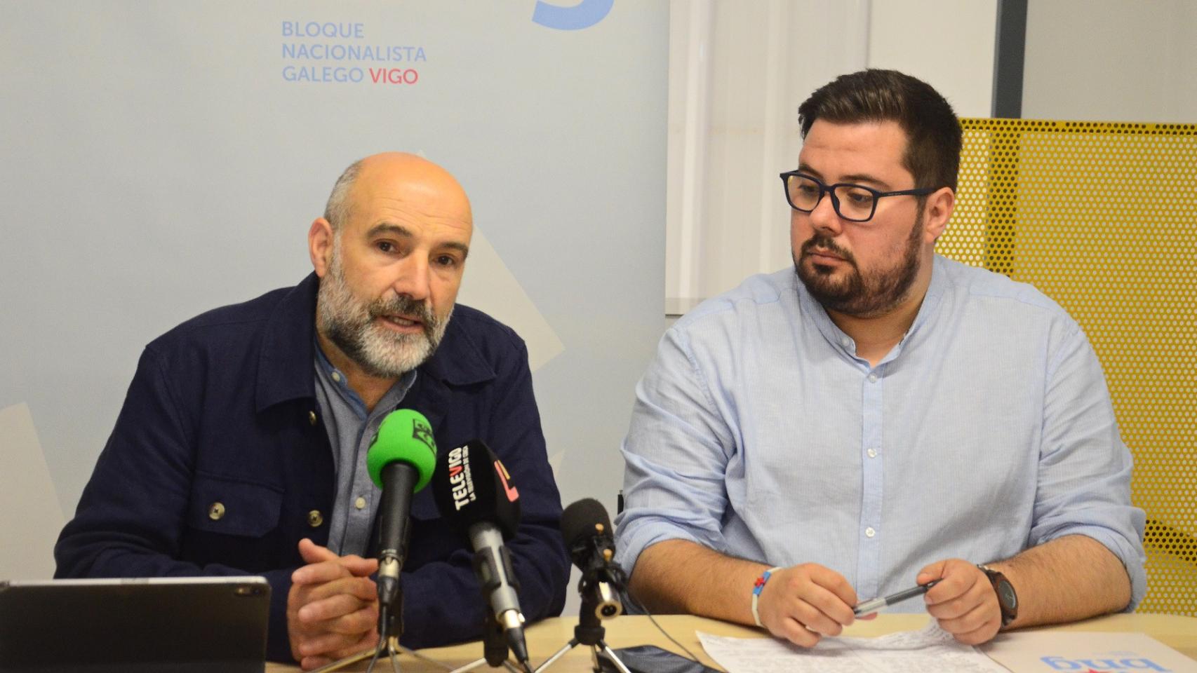 Néstor Rego y Xabier P. Igrexas durante la rueda de prensa.