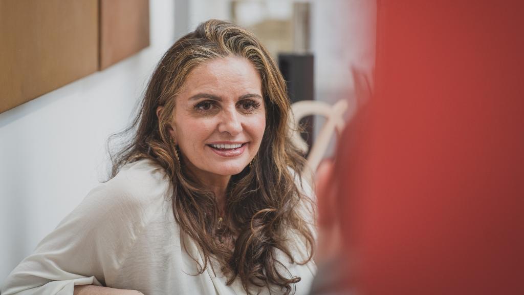 La empresaria tinerfeña, Sandra García-Sanjuán, durante su entrevista con EL ESPAÑOL.