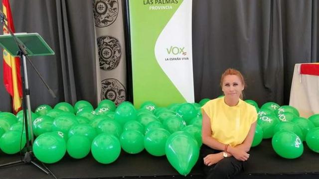 María Ángeles Barroso, en su época como tesorera de Vox en Las Palmas
