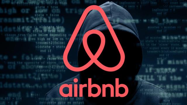 Fotomontaje con el logo de Airbnb