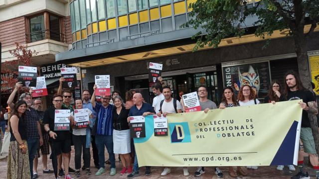 Guionistas y dobladores valencianos, esta tarde.